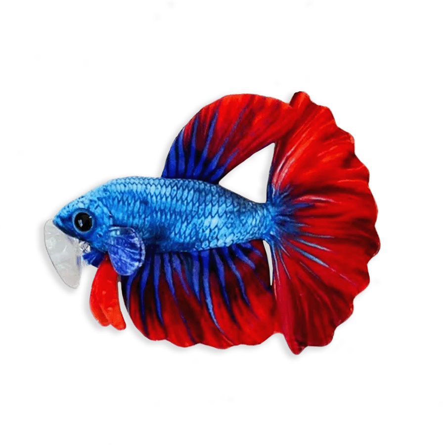 GreenPleco Red/Blue Betta Plushie - 6"