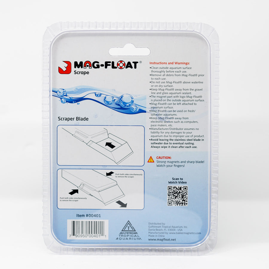 Mag-Float Scraper blades for the (Large) & (Large+) glass aquarium cleaners